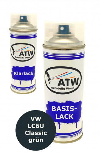 Autolack für VW LC6U Classicgrün +400ml Klarlack Set